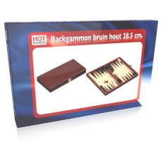 Backgammon kist bruin 28,5x15,5 cm